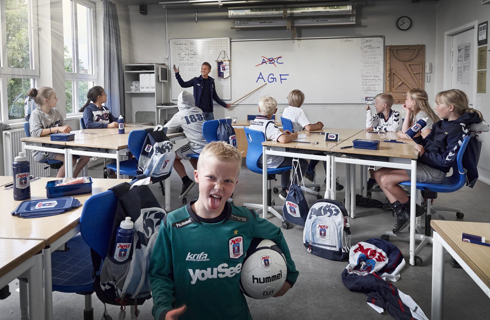 Reklamefoto - AGF Fodboldklub Forældreskolen arrangement