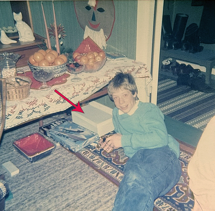 Julegaven 1986 — fremkalderbakker og skokasse